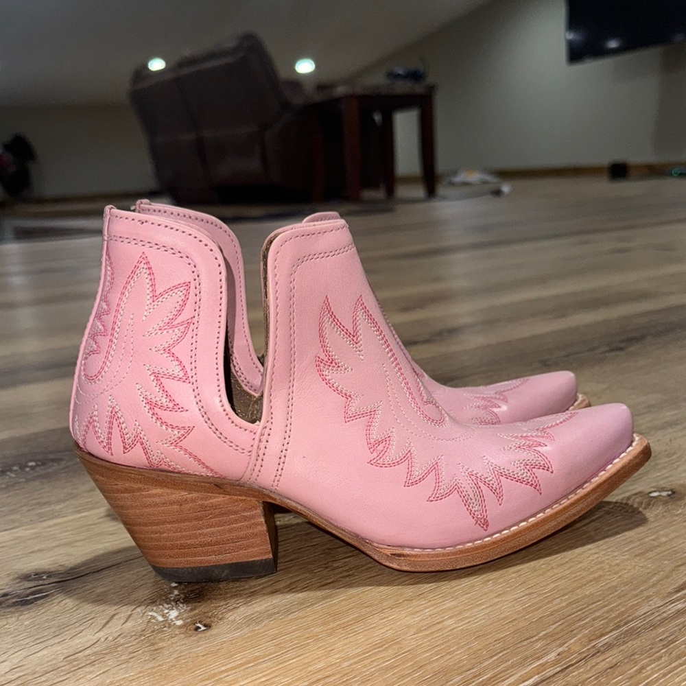 New pink Ariat ankle boots